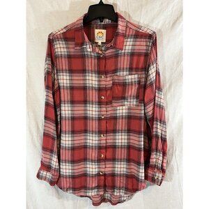 C&C California Women’s Large Red Plaid Supersoft Blouse